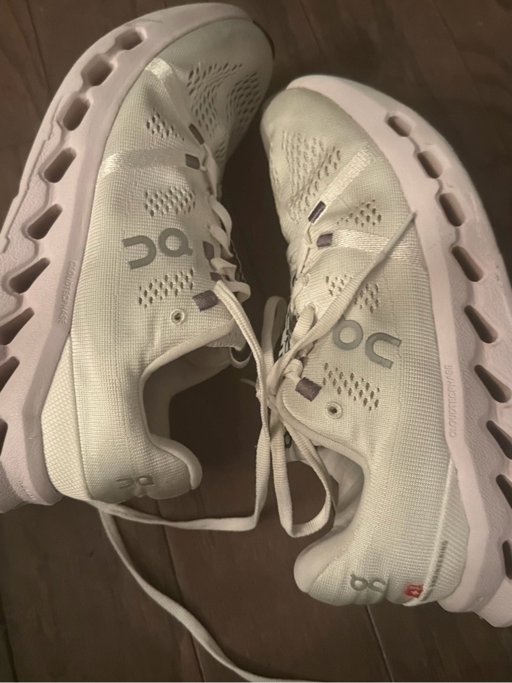 On Cloud 5 Running Shoes Denim White Womens lightgreen sz 8